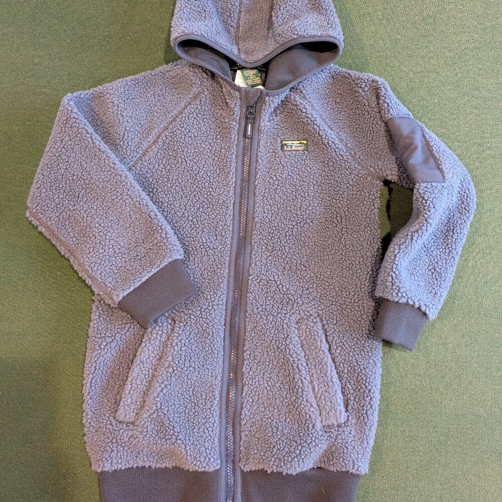 Boy's L.L. Bean Sherpa Coat with Hood 6X/7 💙